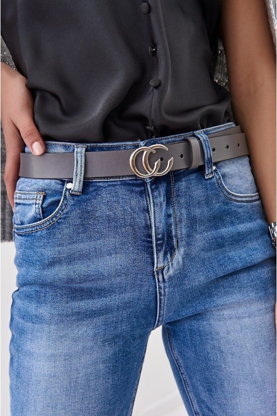 Leather belt with a buckle...