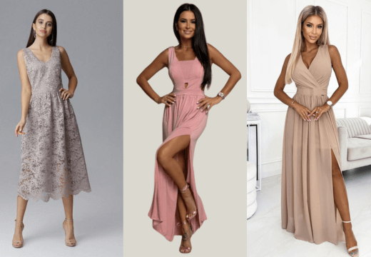 Dresses in pastel shades